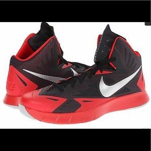 black red and white nike high tops